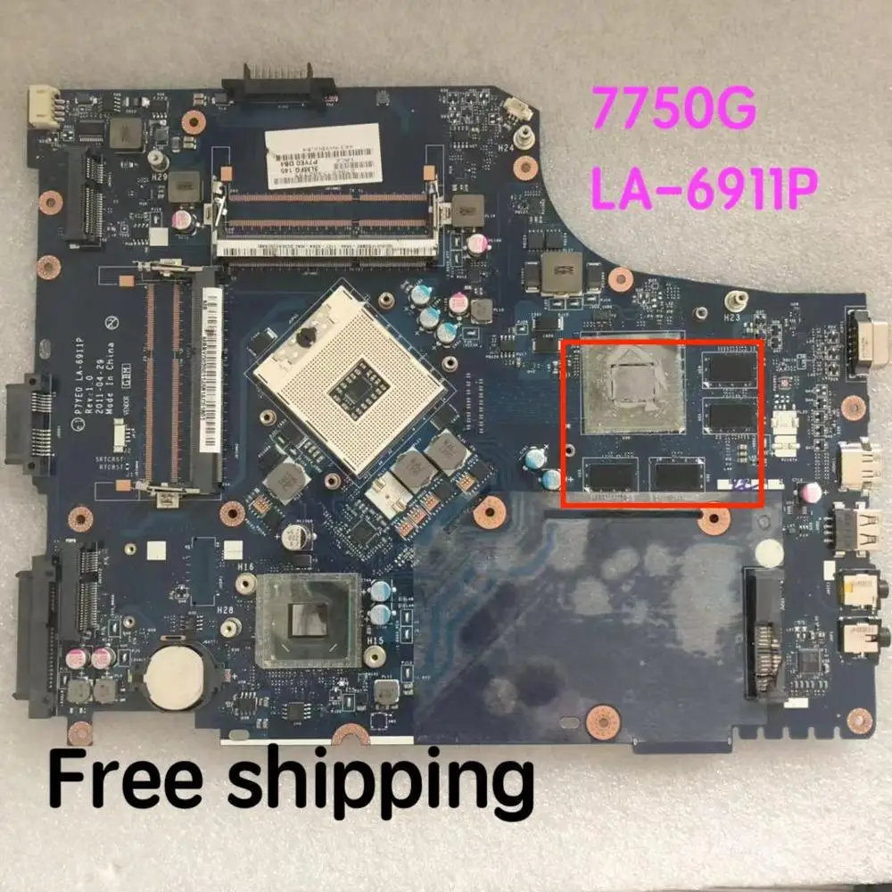 

Подходит для материнской платы ноутбука Acer 7750G P7YE0 LA-6911P BRCX02002, материнская плата 100% протестирована, полностью работает