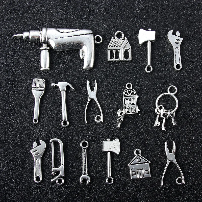 Подвеска-брелок серебряного цвета в античном стиле 20 шт. | Украшения и аксессуары
