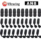 10 шт. AN8 масляный топливный поворотный шланг анозированный алюминиевый прямой локоть 45 180 градусов шланг Конец масла топливо многоразовый штуцер