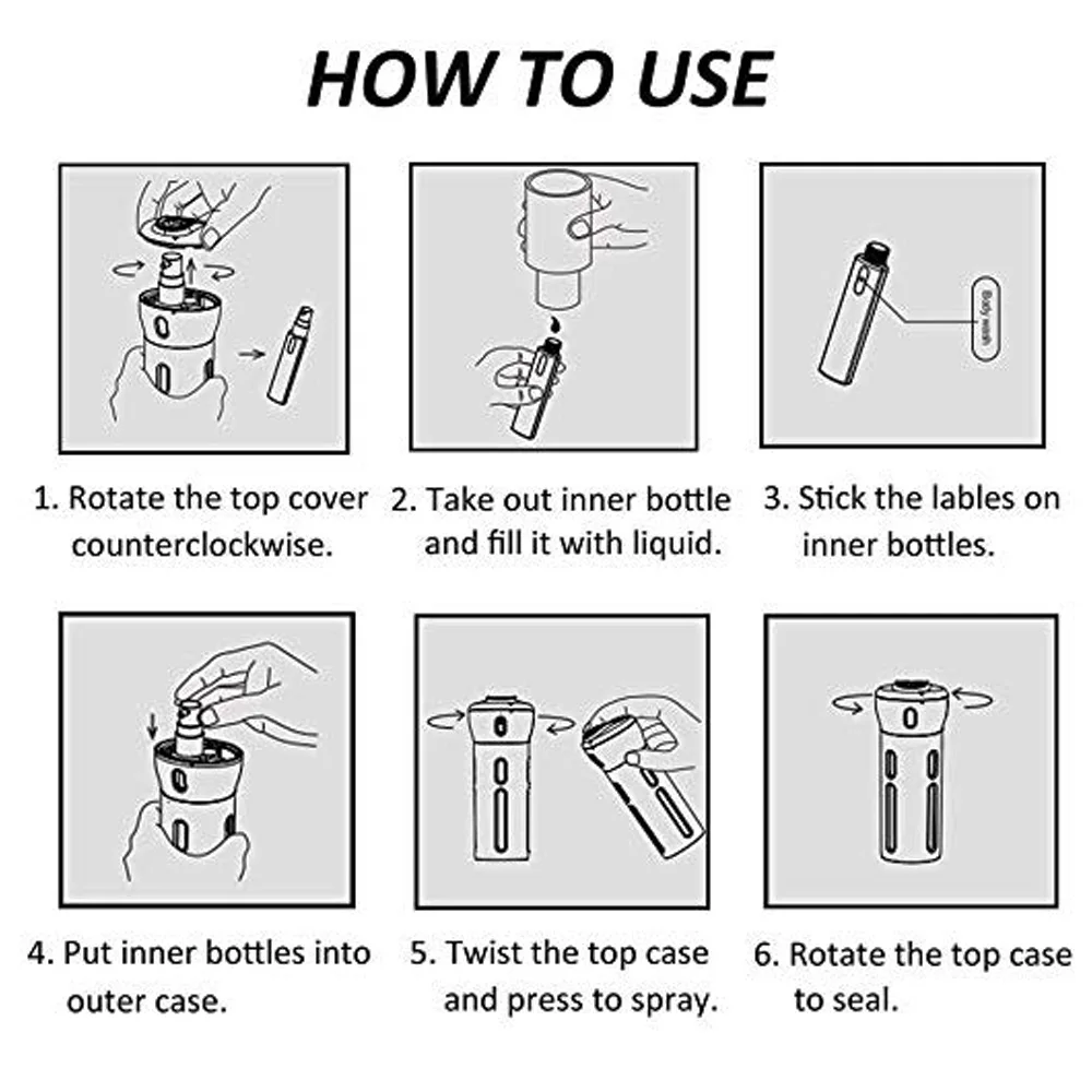 4 в 1 пустая бутылка для шампуня диспенсер путешествий лосьон гель душа мыло