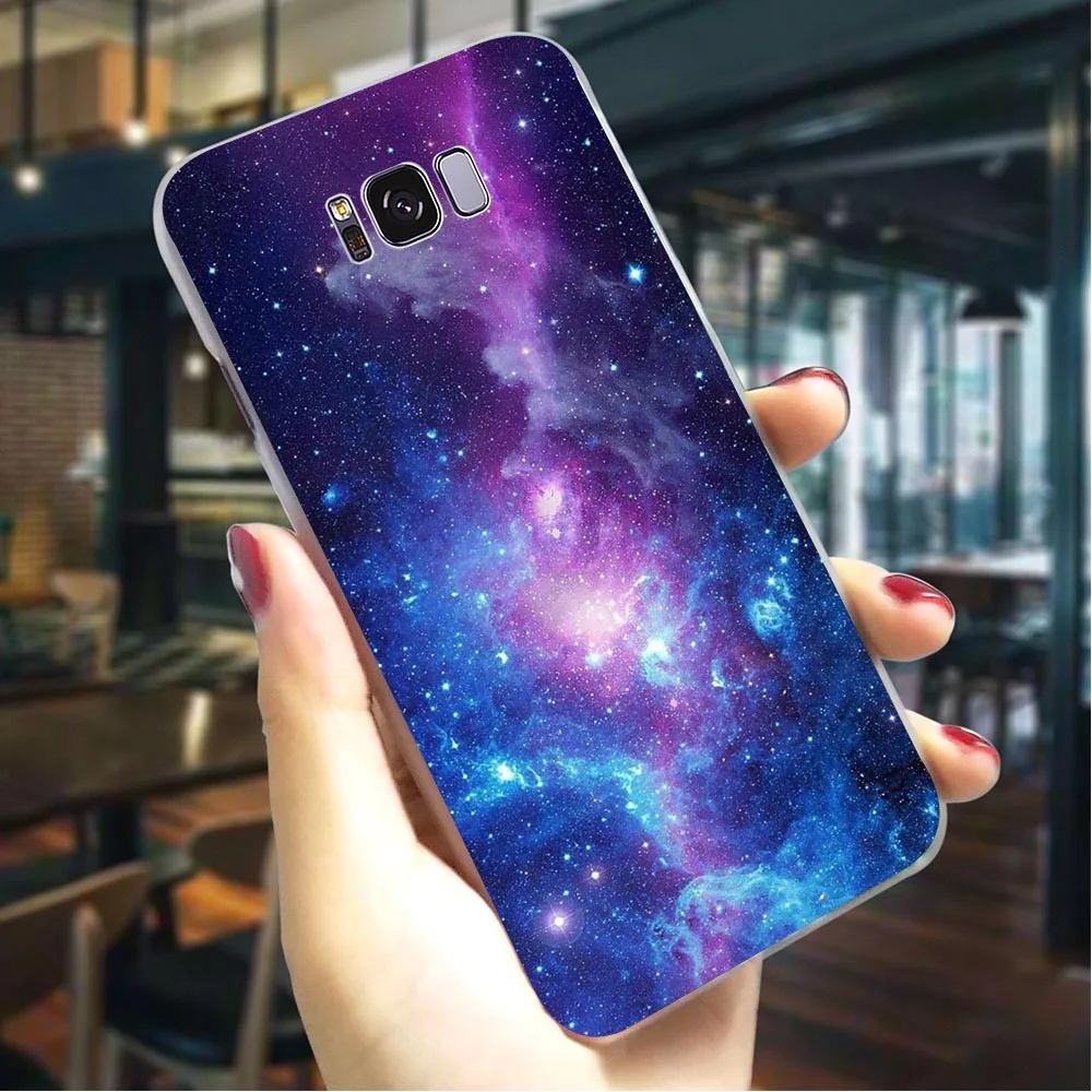 Чехол для телефона Samsung Note 8 Interstellar Purple Space Star 9 M10/M20/M30 Galaxy S6/S7 Edge S8/S9/S10 Plus S10e|Бамперы|