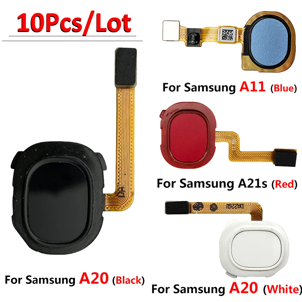 

10Pcs/Lot，Original NEW Fingerprint Sensor Home Return Key Menu Button Flex Ribbon Cable For Samsung Galaxy A11 A20 A21S