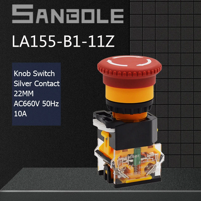 Ручка аварийной остановки 22 мм кнопка переключения Электронная