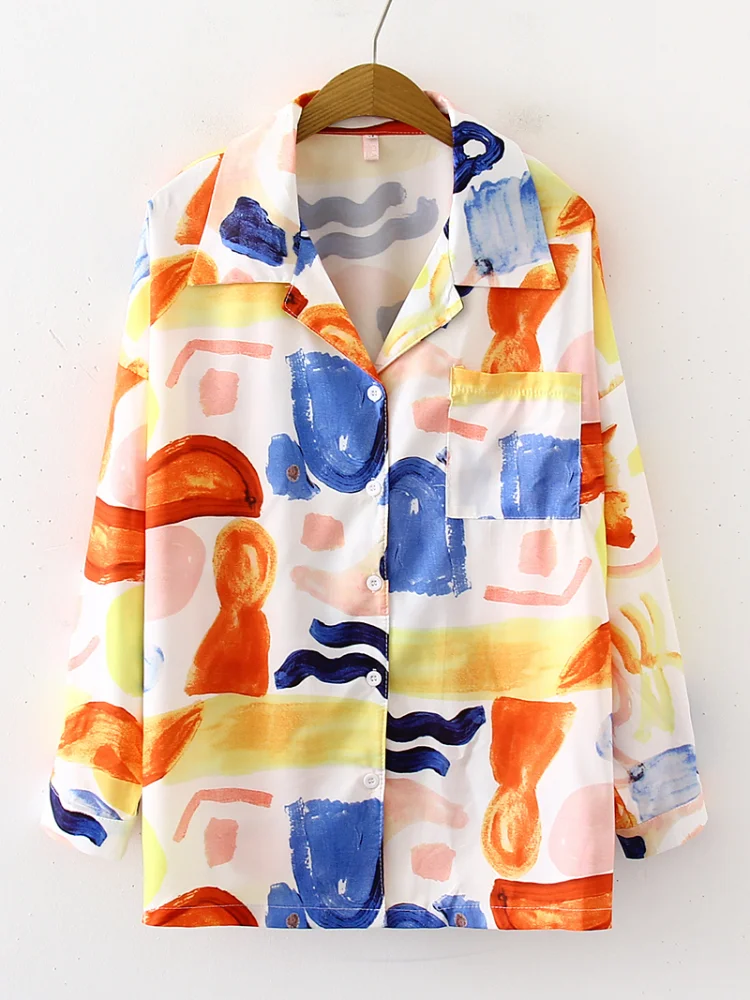 

Women's Blouses Chiffon Polo Shirts Casual Shirt Plus Size Loose Top Print Tops New Short Sleeve Summer Lady Blouse Houthion