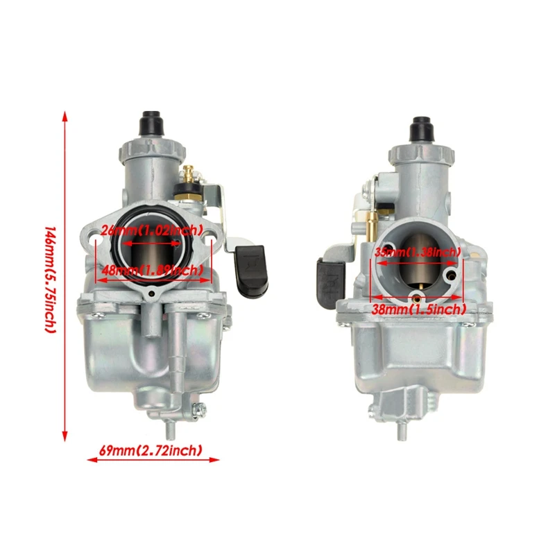 Впускной воздушный фильтр карбюратора VM22 26 мм для Mikuni 110Cc 125Cc 140Cc Pitpro ATV SSR