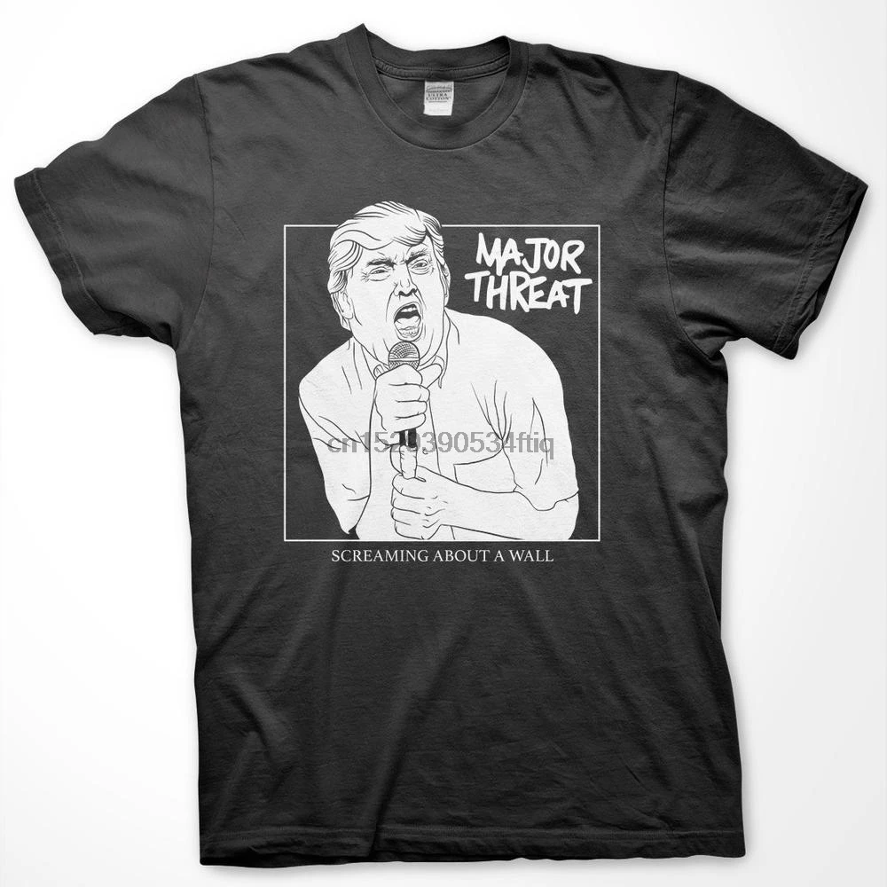 Футболка с принтом большая опасность кричать о стене|Мужские футболки| |