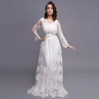 Белое платье для выпускного, Марокканское кафтановое вечернее платье, ТРАПЕЦИЕВИДНОЕ летнее платье до пола, кружевное с аппликацией на заказ, модель размера плюс