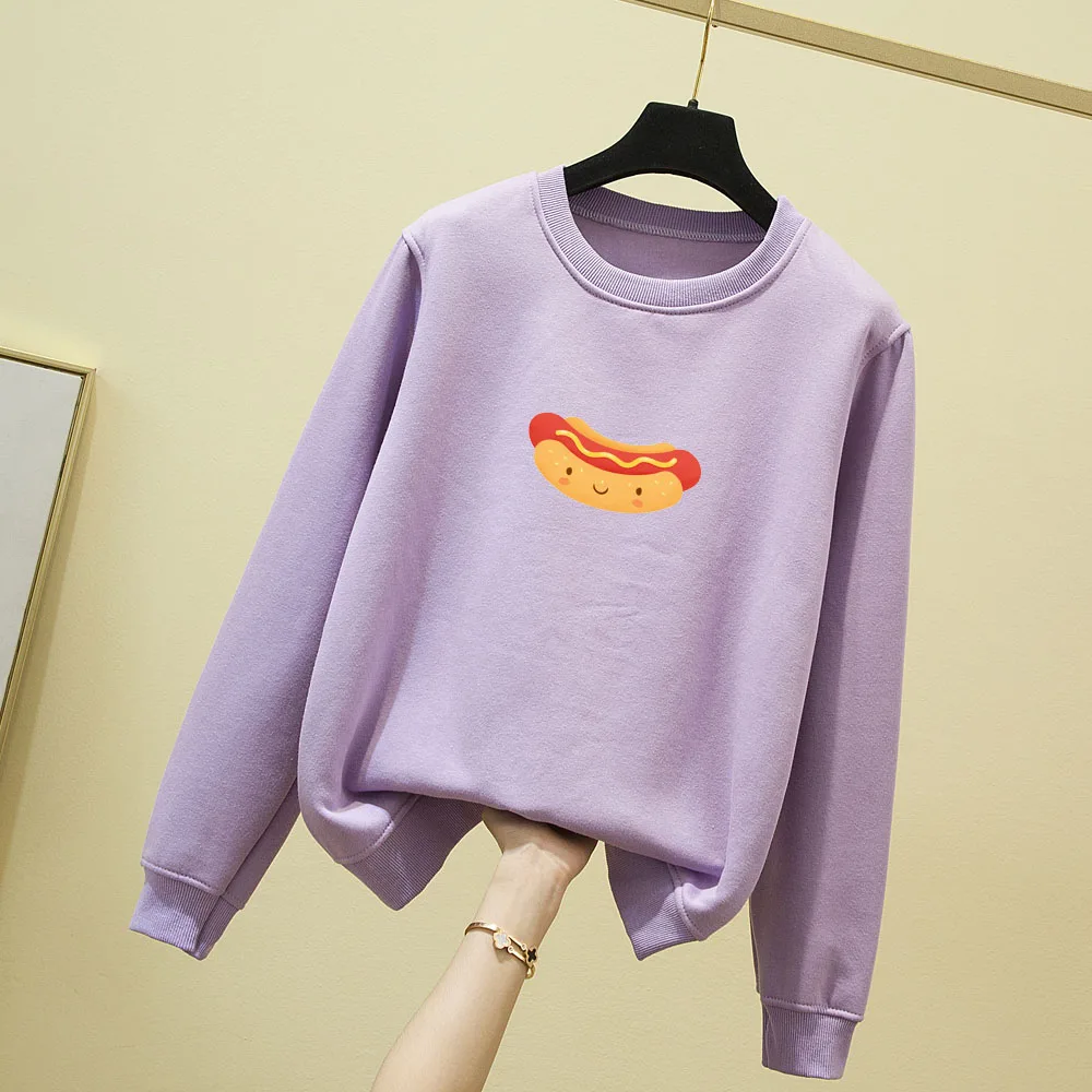 

Толстовка женская с мультяшным принтом, Милый хлопковый свитшот в стиле Харадзюку, Худи оверсайз с графическим принтом, пуловер, Свитшот