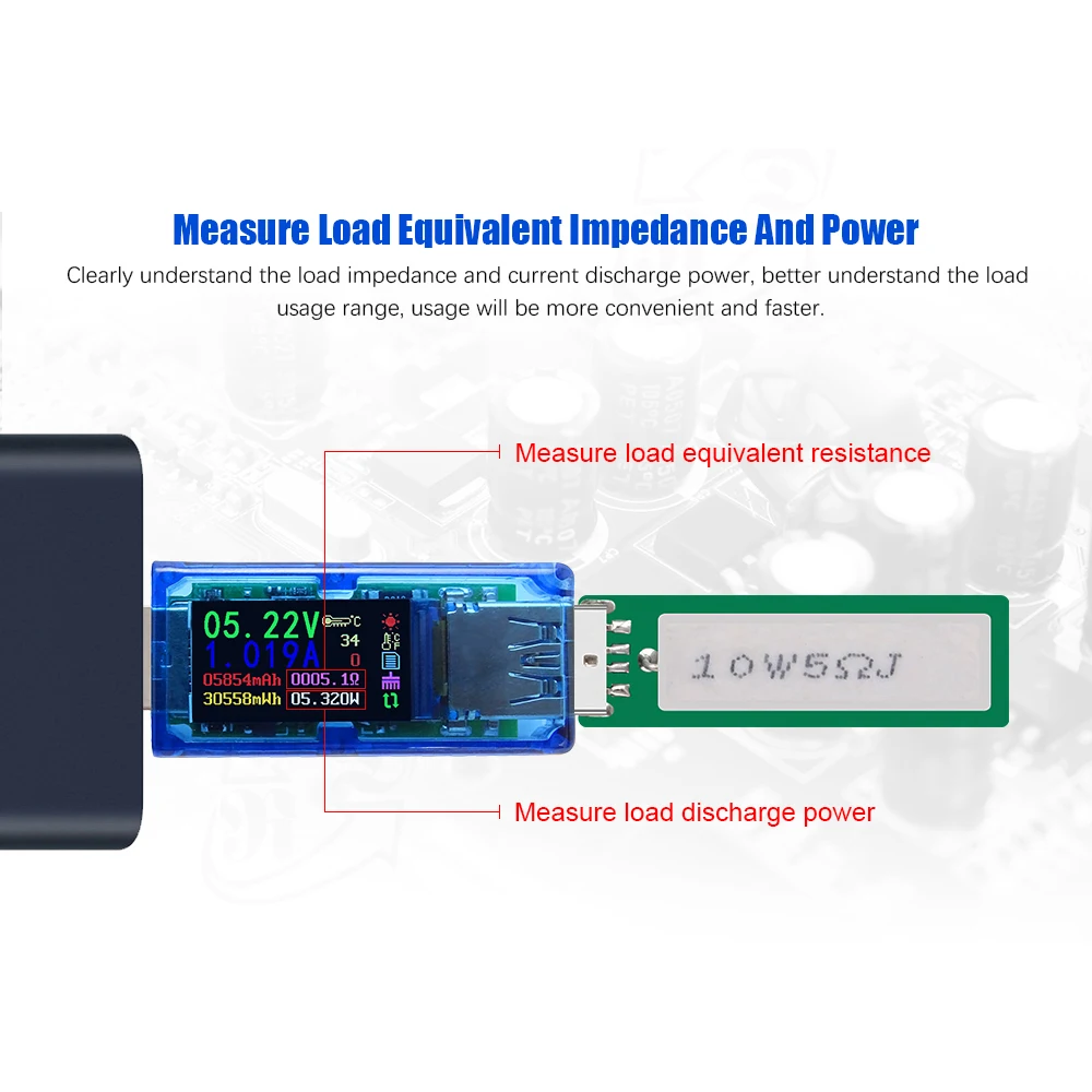 Измерительный прибор USB 3 0 с цветным ЖК-дисплеем многофункциональный тестер для