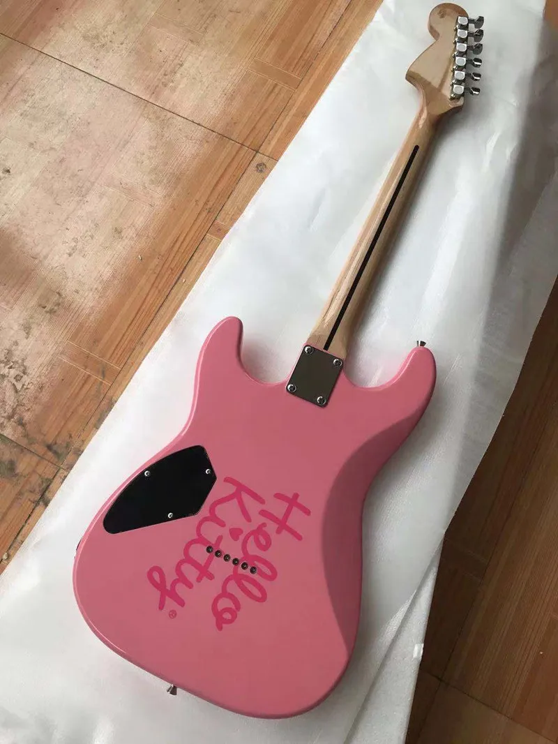 Новинка 2021 Высококачественная розовая электрическая гитара 6 струн