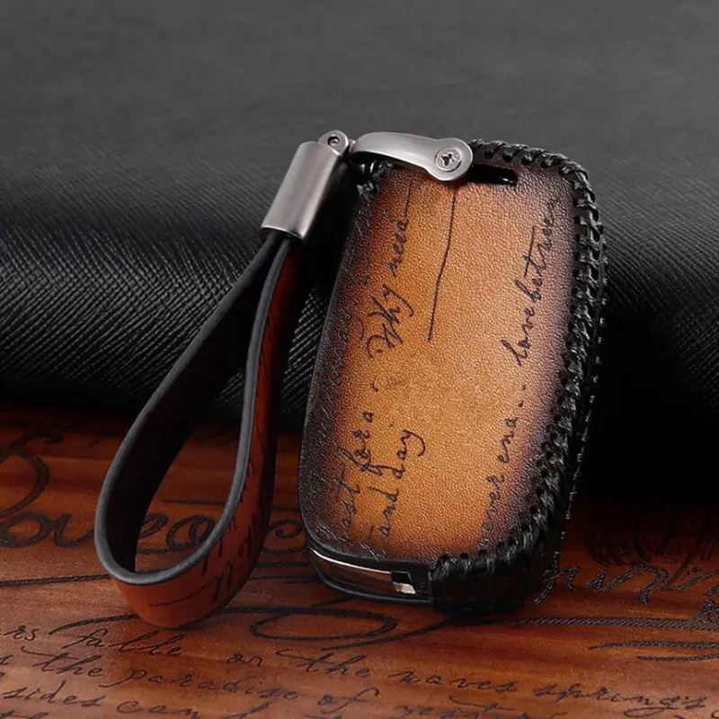 Чехол из натуральной кожи для автомобильных ключей чехол Kia Ceed Rio Sportage R K3 K4 K5 Sorento