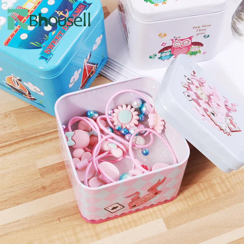 Портативная квадратная мини-железная коробка для тортов хранения с тиснением