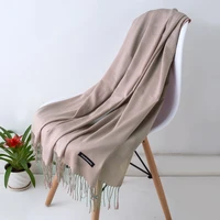 2020 solid color cashmere scarf women winter warm shawls and wraps hijab scarves thin headband pashmina long tassels neck scarf