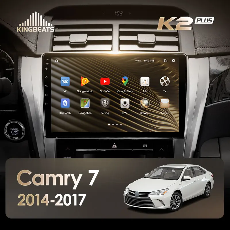 KingBeats штатное головное устройство For Toyota Camry 7 XV 50 55 2014 2017 GPS Android 10 автомагнитола на