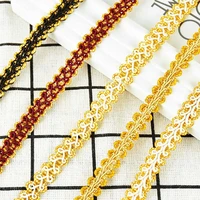 5yardsroll gold lace trim ribbon centipede braided home hand sewing craft sewing wedding decoration curve lace fabric supplies