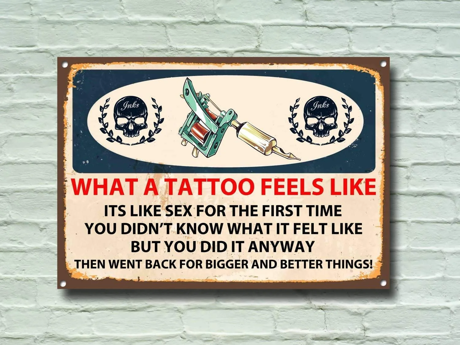 

Тату-студия металлический знак тату студия Декор тату студия знаки