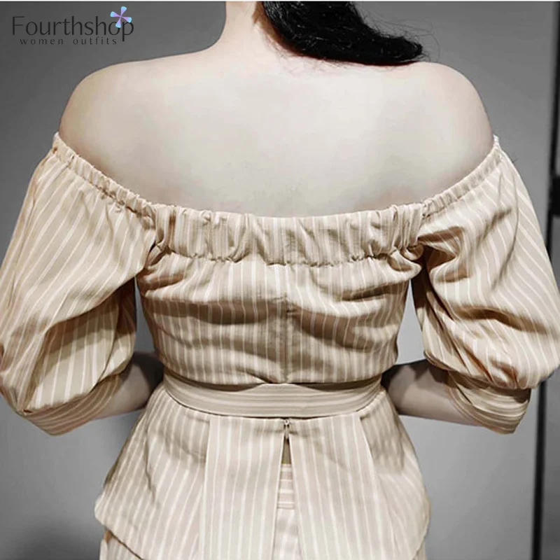 2020 Модный комплект из двух предметов топ и брюки Женский весенний Повседневный