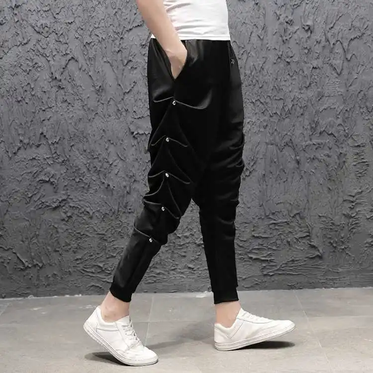 Idopy мужские шаровары до середины икры в Корейском стиле панк готика свободные