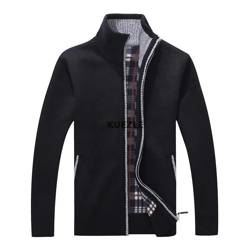 

Woolen Overcoat New Men Sweaters Autumn Winter Warm Pullover Thick Cardigan Coats Mens Brand Clothing Male Casual Knitwear 3XL