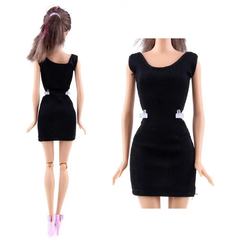

1set 30cm Doll Little Black Dress Up Toy Multicolor Clothes Daily Wear Shirt Casual Dress For Doll Accessories Wave Outfit P0D0