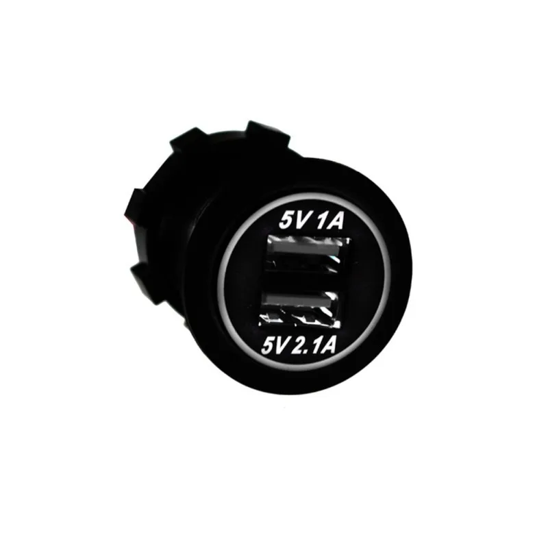 Dual USB Power Adapter Charger For Motorcycle Car Truck Boat LED Lamp Mobile Phone With Terminal Universal |