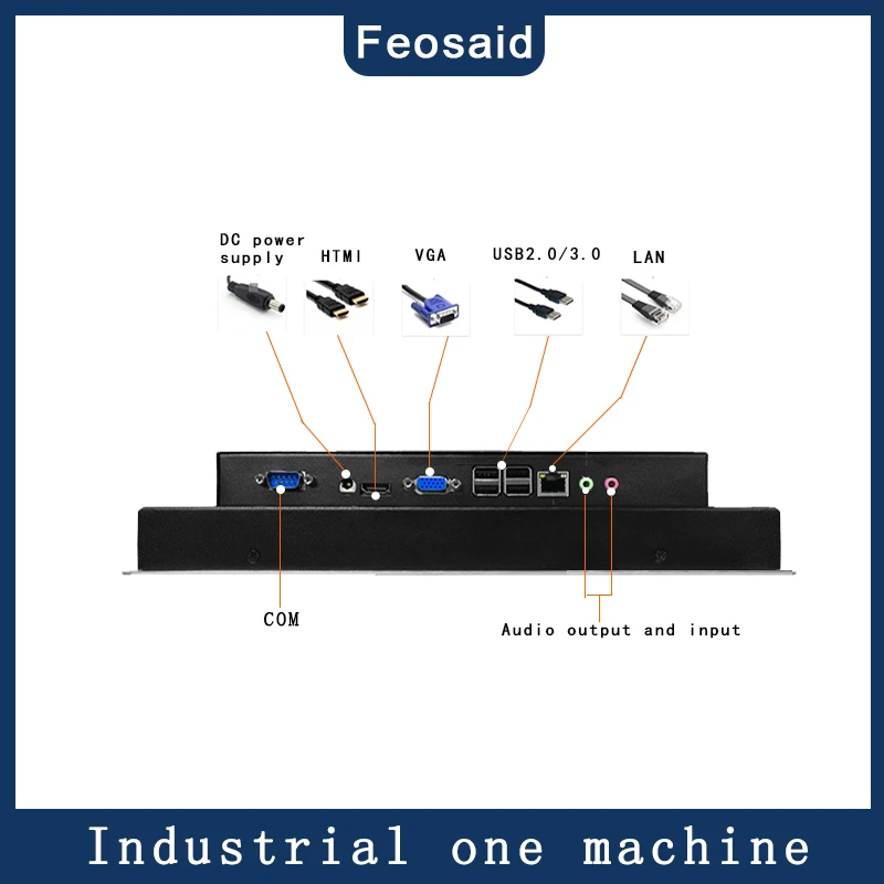 10“12”15 Inch All in one industrial pc windows710 capacitive   core i3i5i7 touch screen computer 4G RAM 64G SSD with wifi