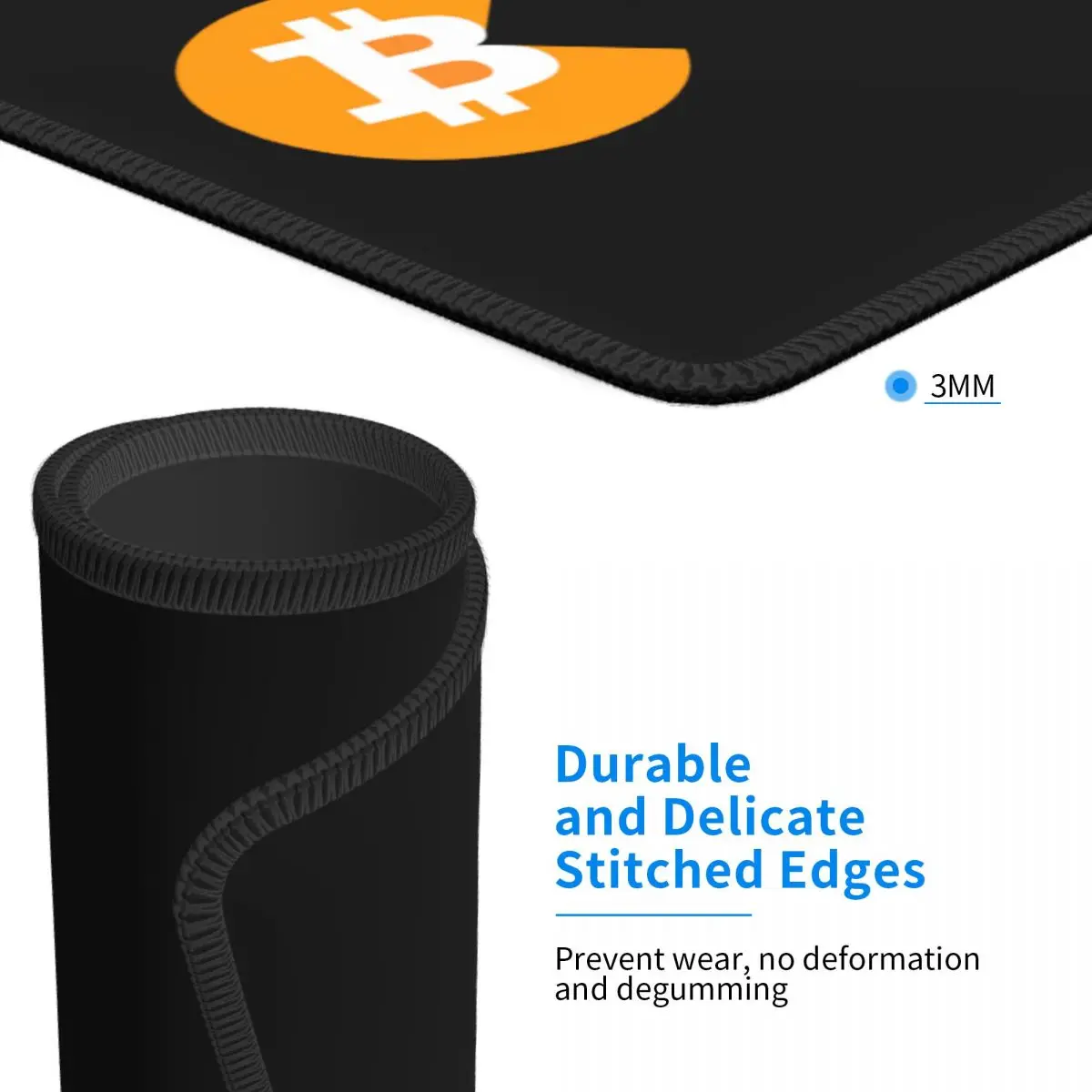 Bitcoin Eats Dollar Mouse Pad with Locking Edge Gamer Mousepad Anti-Slip Rubber Base Cryptocurrency Wallet Office Computer Mat | Компьютеры