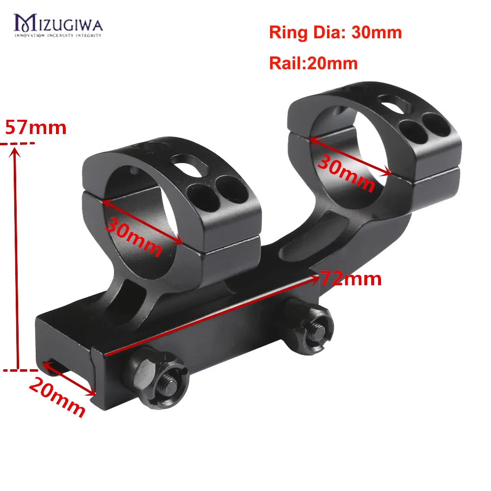 Rail20mm Ring30mm MIZUGIWA Тактический цельный плоский Топ 30 мм двойное кольцо выше профиля прицела 20 мм рис Рельс Пикатинни для пневматической винтовки - Цвет: Rail20mm Ring30mm