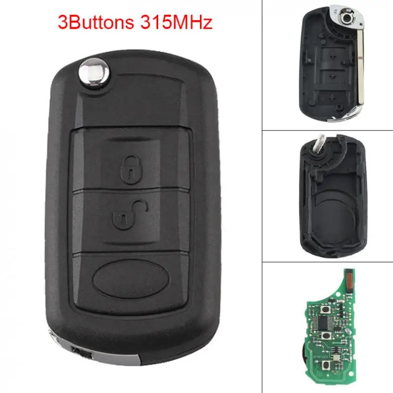 315 МГц 3 кнопки без ключа складной Флип Автомобильный Брелок дистанционного