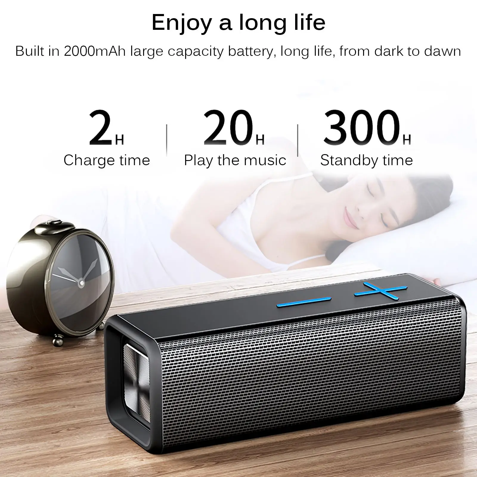 

Bluetooth 5.0 Speaker 2000mah Portable Speaker USB Bass Speaker Subwoofer For PC Smartphones Laptops Outdoor Wireless Speaker