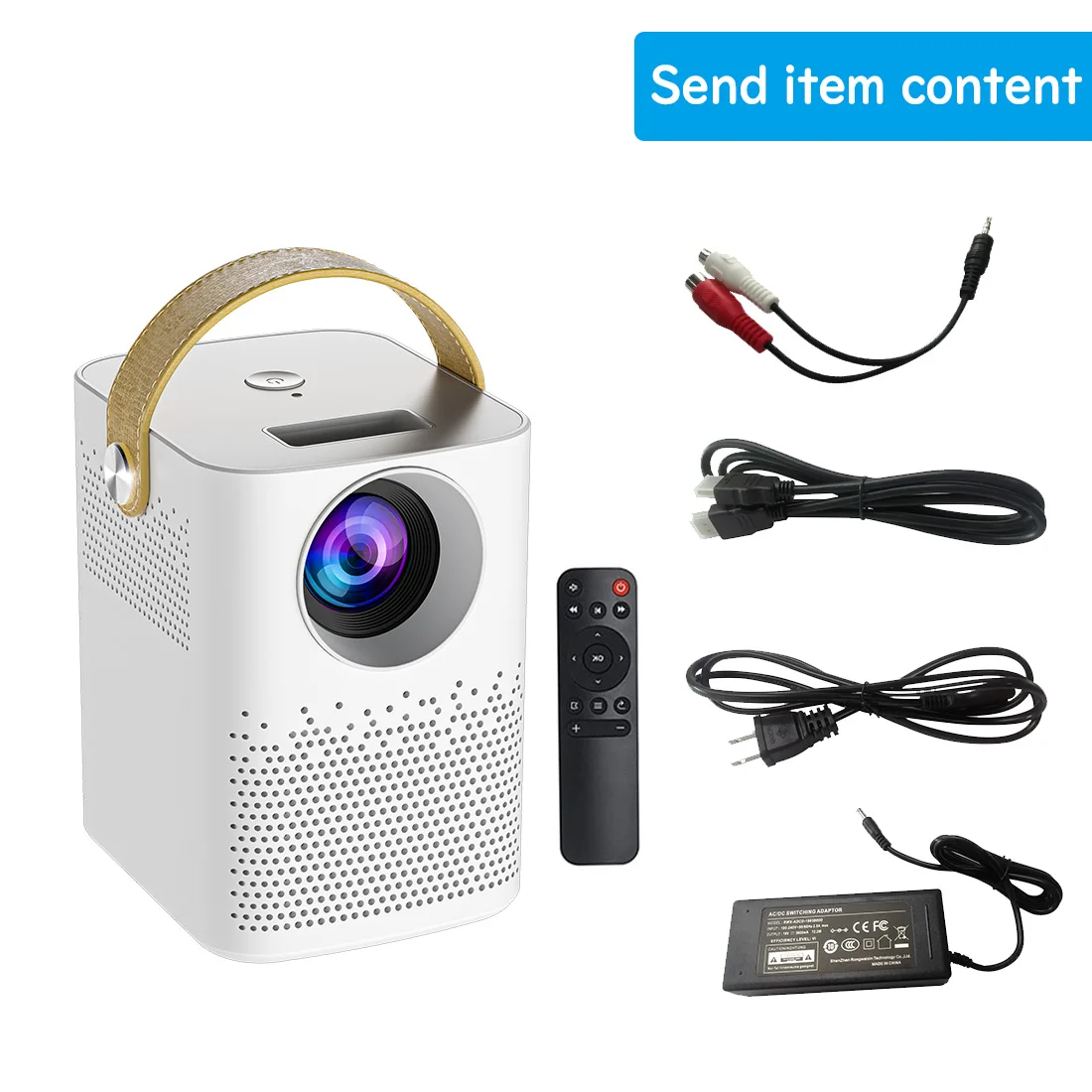 2022 New Poner Saund/AOREUN V2 Led Projector Support Full HD 1080p 4500 Lumens Bluetooth Speaker Home Theater USB Proyector | Электроника
