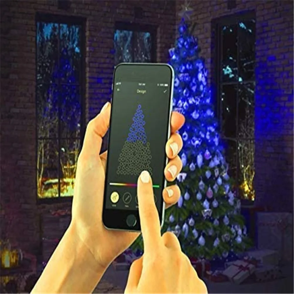 

Smart Led Strip String Lights App Controlled Christmas Tree Waterproof Ip65 250 Leds Garden Decorations String Light Strip Chain
