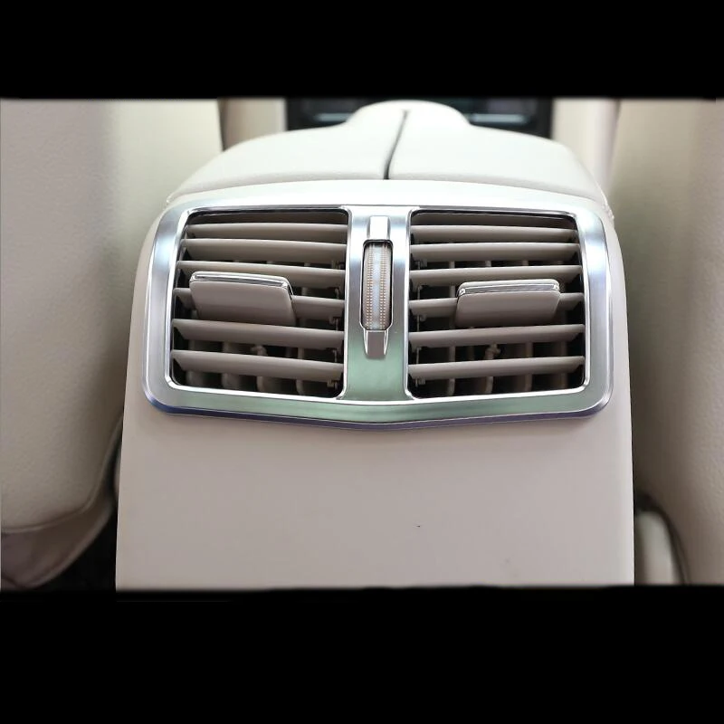 

Car styling Rear Air conditioning outlet Decorative Frame cover trim strip Stickers For Mercedes Benz E Class W212 Accessories
