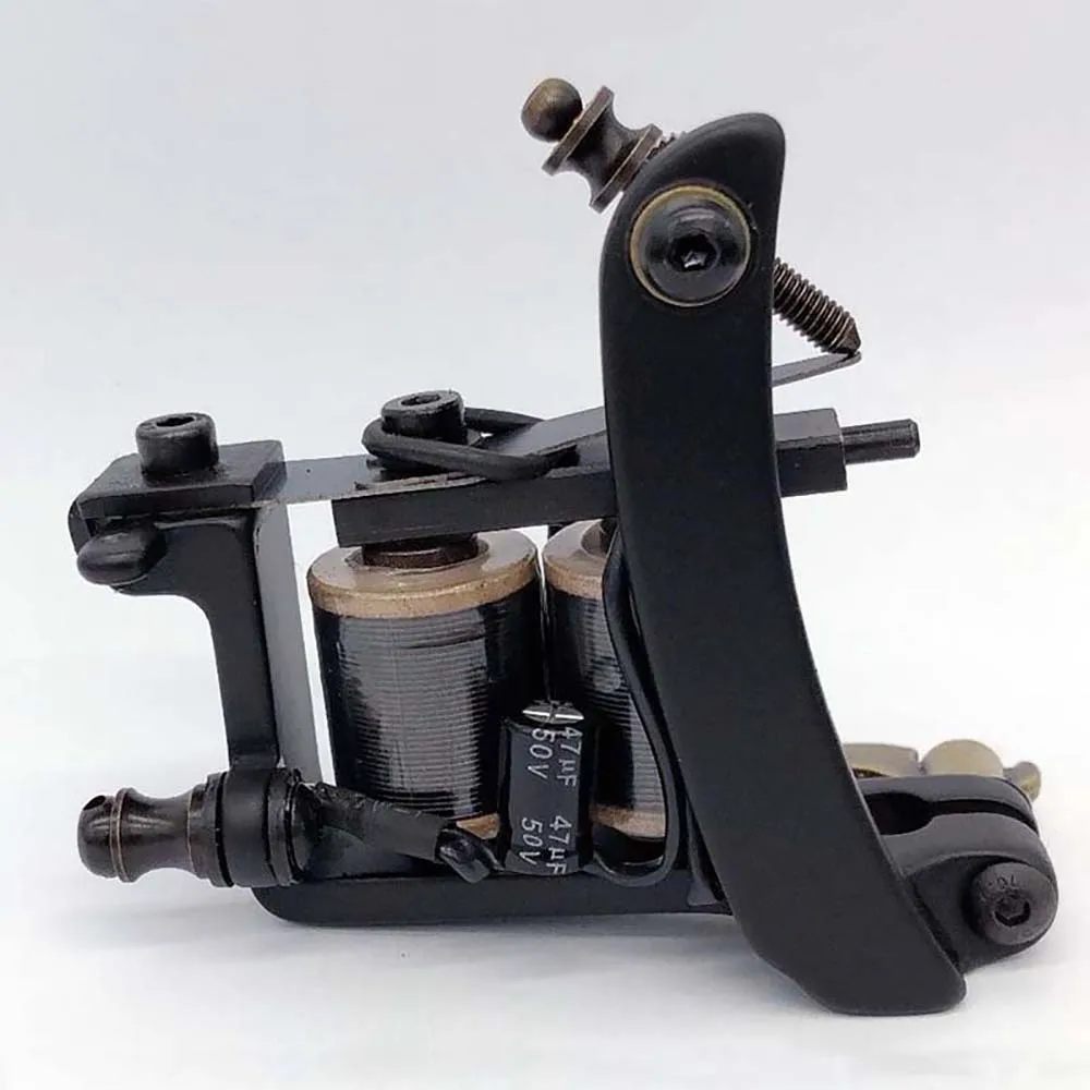 

PEPAX Cast-Iron Tattoo Machine 10 Wrap Coils Handmade Tattoo Machine Gun for Tattoo Permanent Makeup Tattoo Supply