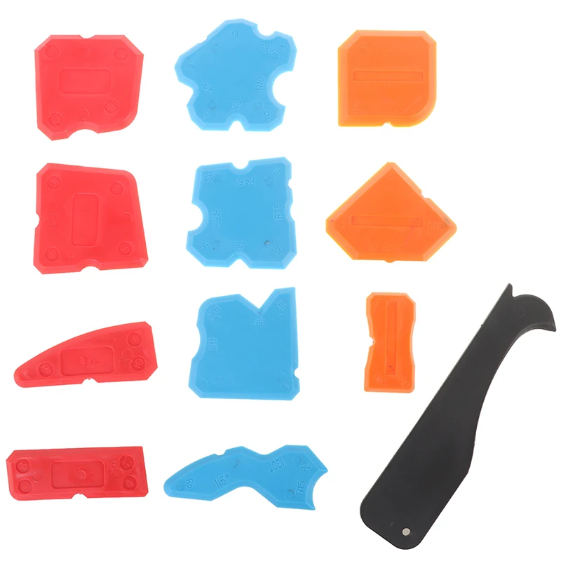 

4pcs Silicone Glass Cement Scraper Sealant Grout Remover Home Finishing Caulking Tools Home Cleaning Hand Spatula Tool