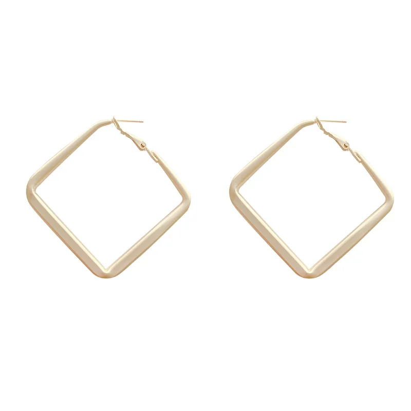 

Aivle Fashion Jewelry Hip Hop Rock Exaggerated Geometric Metal Gold Drop Earrings Gift for Women and Girls