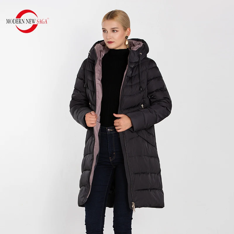 MODERN NEW SAGA 2020 Женская Теплая Длинная Куртка Пальто Женское Зимнее Длинное Зимние