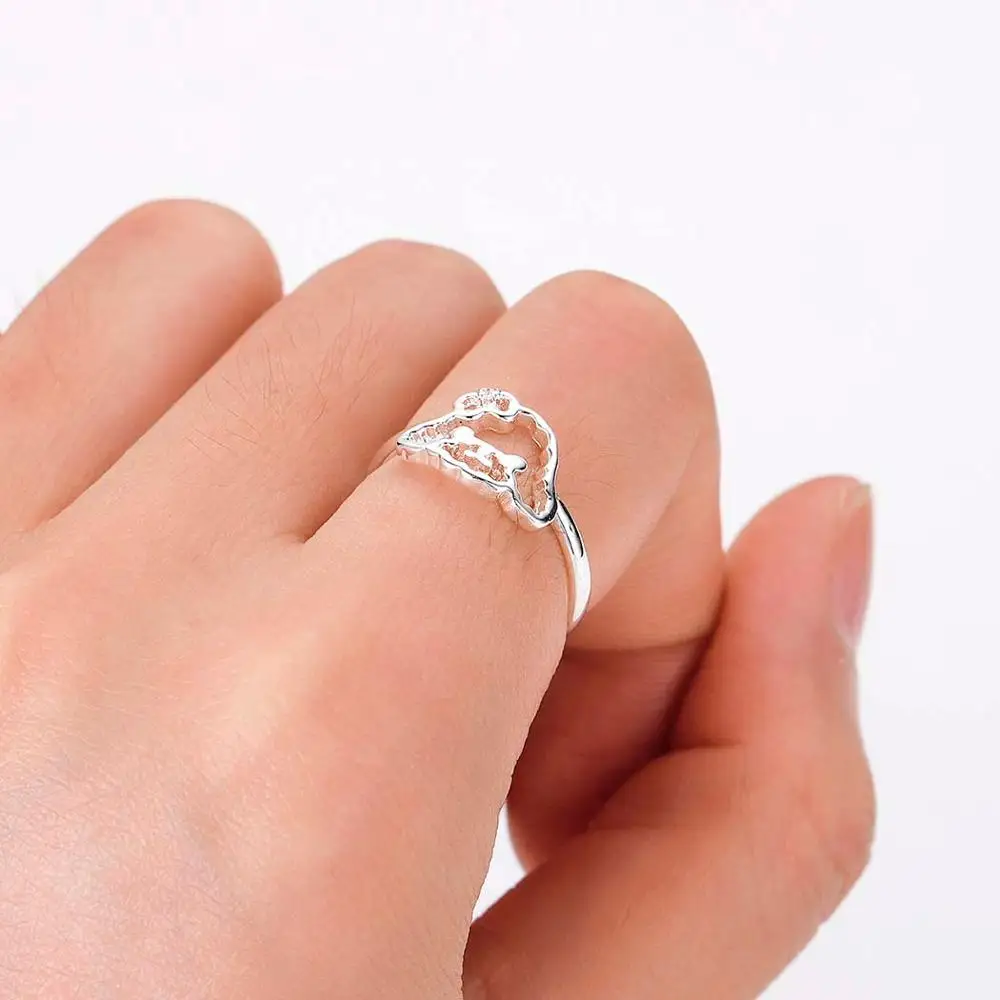 QIAMNI модный лук животное домашний питомец собака женский перстень Мода Милая