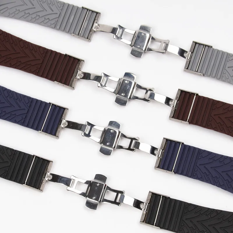 Ремешок для часов 23 х33 мм мягкий силиконовый резиновый ПУ ремешок Porsche