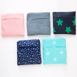 Многоразовая сумка для покупок из полиэстера, складная сумка-тоут небольшого размера премиум качества с ручкой