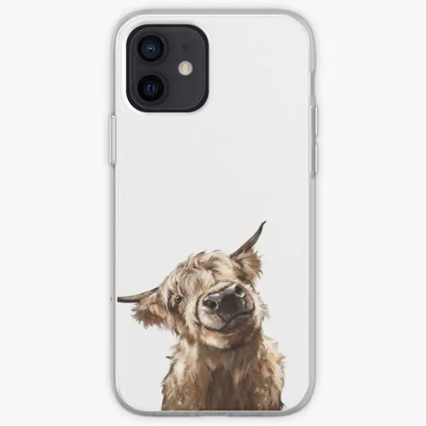 

Чехол для телефона Highland из коровьей кожи, мягкий чехол из ТПУ для iPhone 5 5S SE X XS XR Max 11 12 13 Pro Max Mini 6 6S 7 8 Plus, аксессуары для телефона