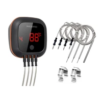 inkbird ibt 4xs digital rotation reading screen bbq meat cooking thermometer bluetooth connect magnetic design and 24 probes