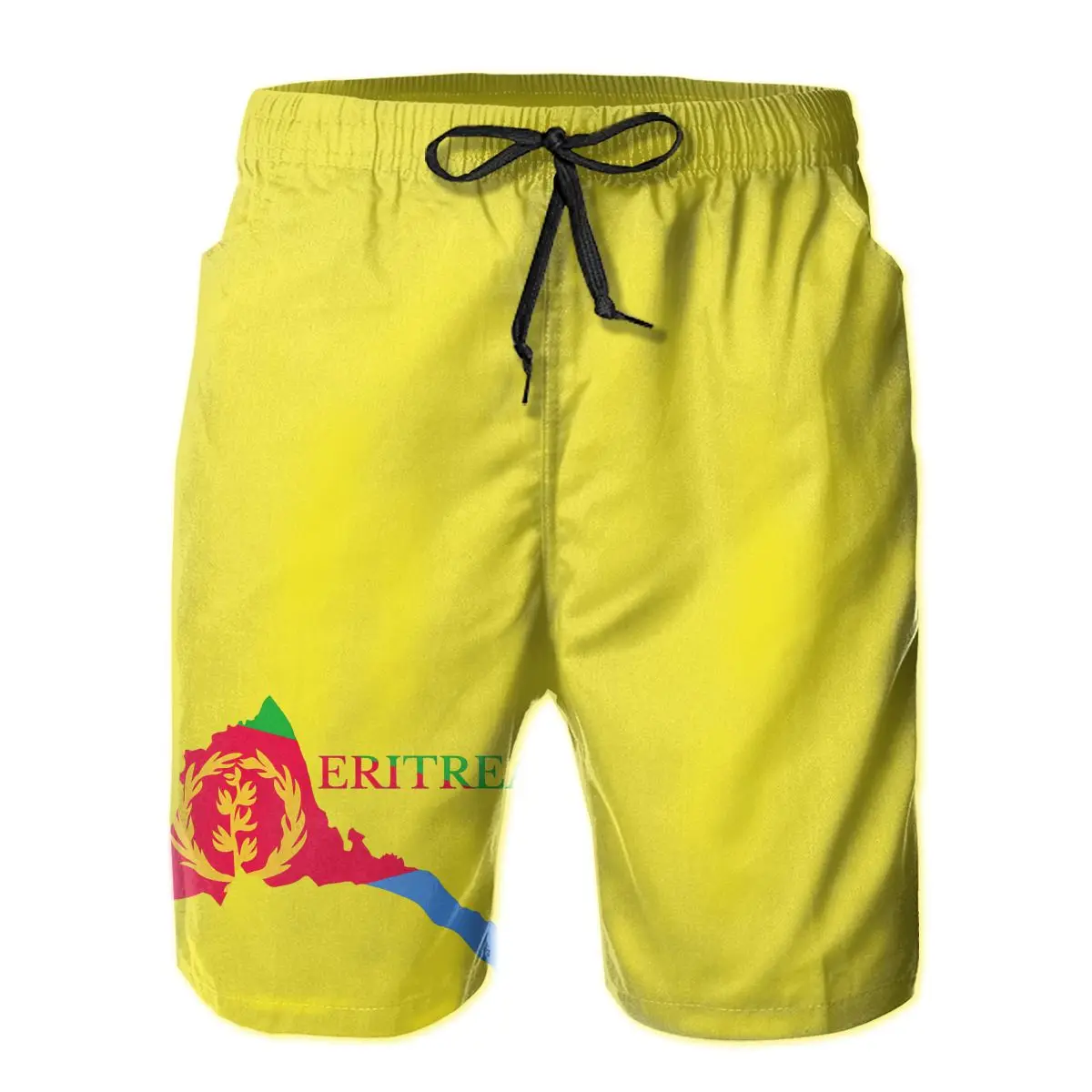 

Summer Men Beach Short Breathable Quick Dry Funny Geek R282 running Eritrea Flag Map Hawaii Pants