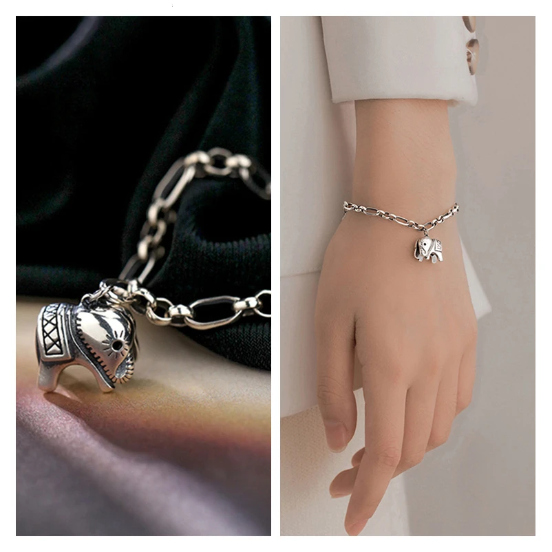 

Симпатичный кулон браслеты со слоном, ювелирное изделие для женщин на день рождения Prensent модный серебряный позолоченный браслет-цепочка дл...