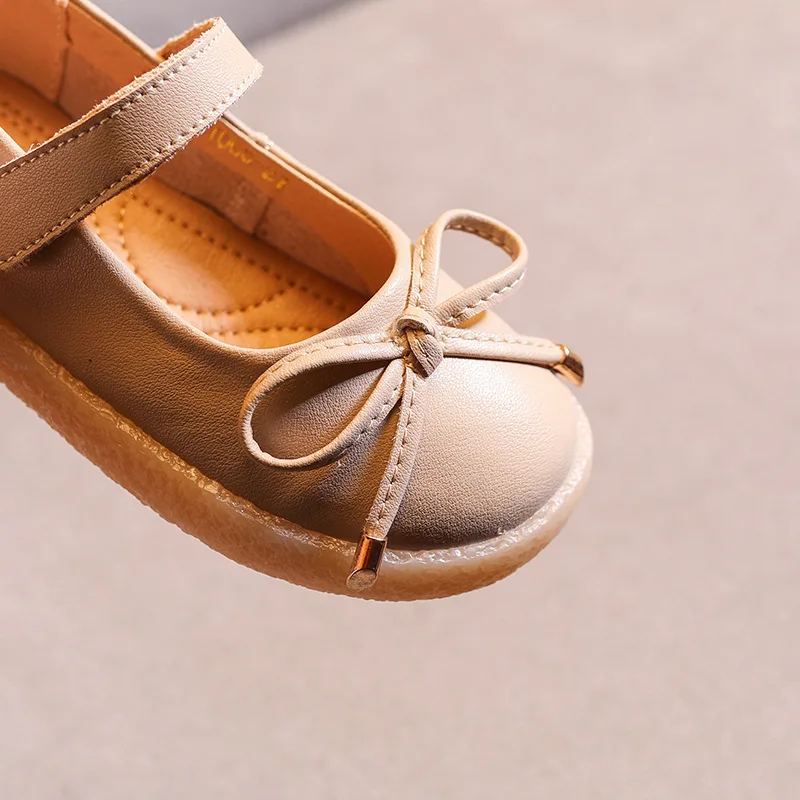 Весенняя детская обувь с бантом из натуральной кожи платье принцессы для