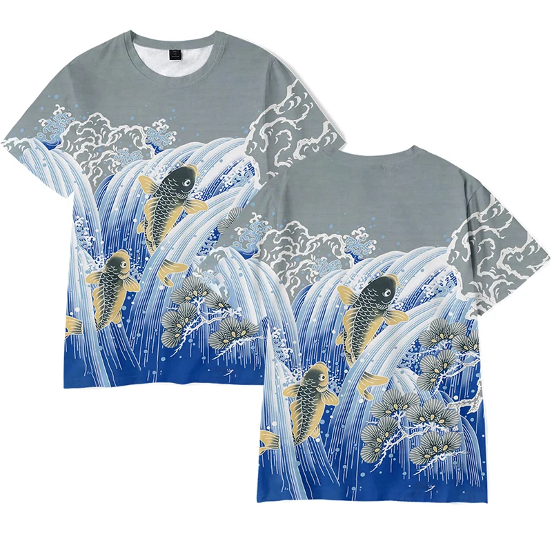 

Japan Harajuku Ukiyoe Waves 3d T-shirt Print Fashion Men Women T Shirts Tops O-neck Sport Short Sleeve Unisex T-shirts Tee Shirt