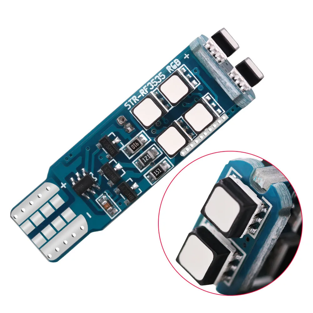 

Multi-Color Lights 168 T10 Remote Control For Car Parking Lights 3pcs/set