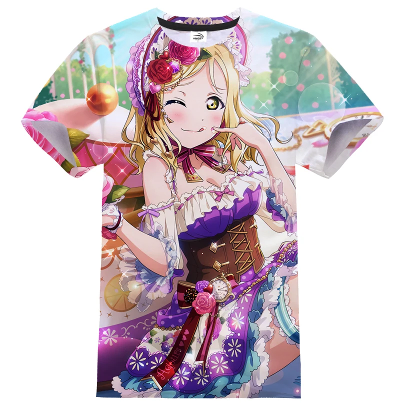 Футболка Love Live с аниме кавайная девочка уличная одежда 3D принтом Спортивная