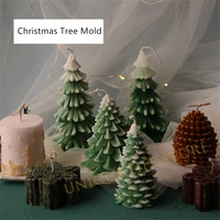 christmas santa claus tree silicone candle mold for desktop decoration chocolate candy cake decoration candle silicone mould