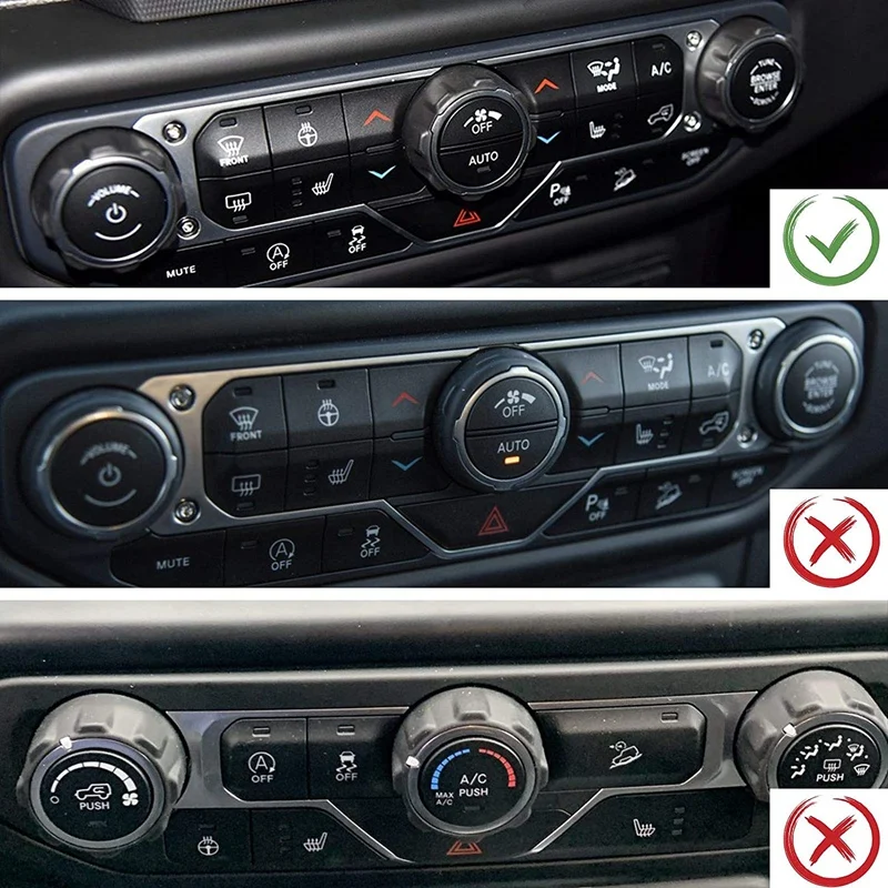 Крышка переключателя кондиционера и крышка ручки фары для 18-21 Jeep Wrangler JL JLU &amp 2020